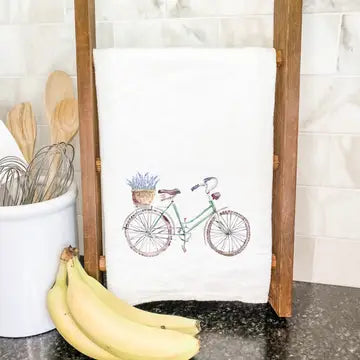 Lavendar Bike Tea Towel