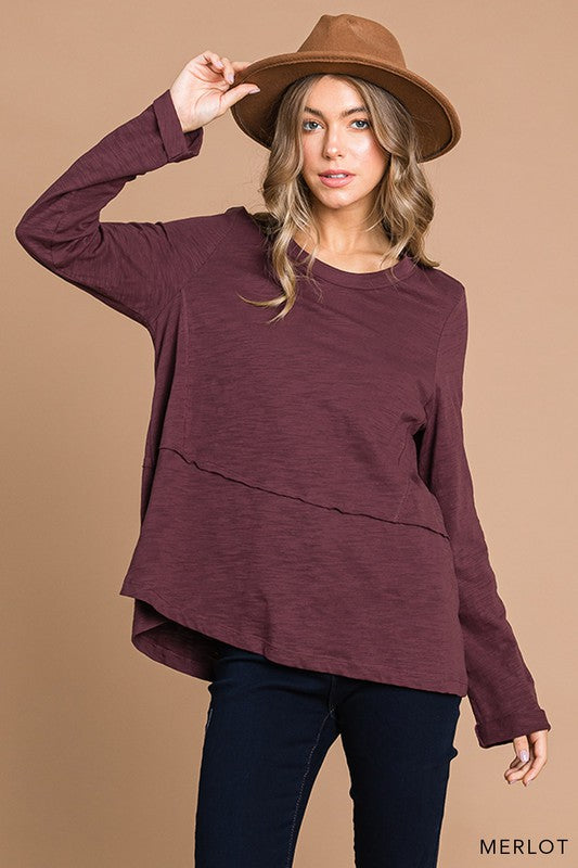 Washed Cotton Slub Top