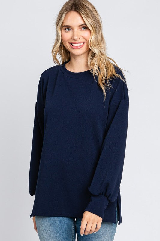 BUBBLE SLEEVE TOP