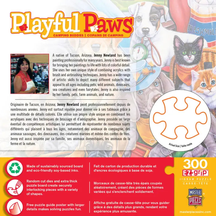 Playful Paws - Camping Buddies 300 Piece Ez Grip Puzzle