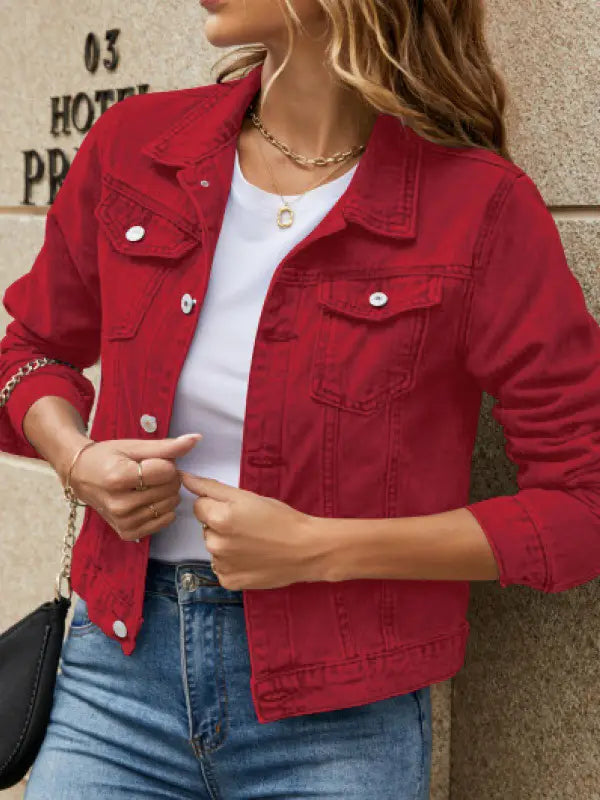 Red Denim Jacket