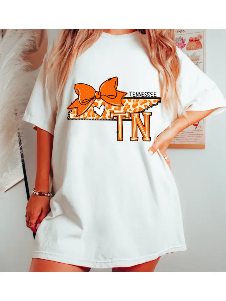 Leopard Doodle Tennessee State Graphic Tee