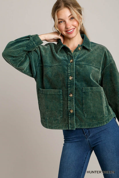 Umgee Hunter Green Corduroy Jacket