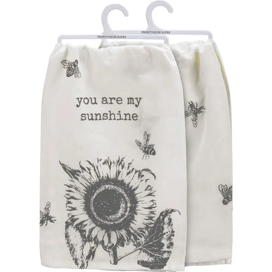 You Are My Sunshine Sunflower Kitchen Towel