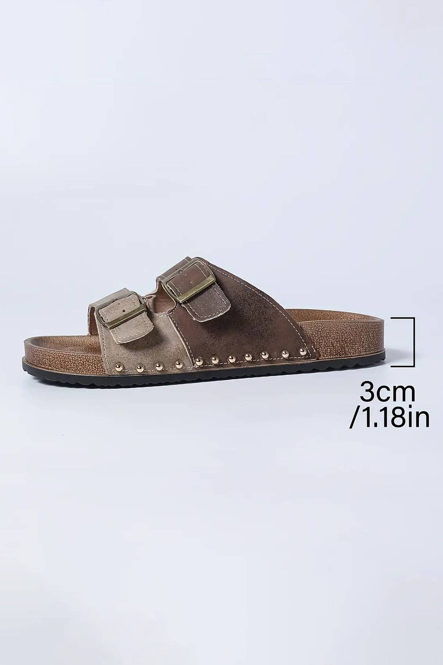 Suede Rivet Hollow Out PU Leather Slip-on Shoes