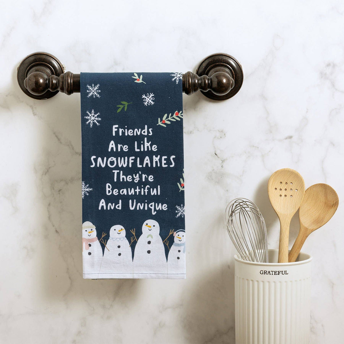 Friends Are Like Snowflakes Kitchen Towel