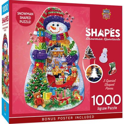 Snowman Shaped 1000 Piece Jigsaw puzzle