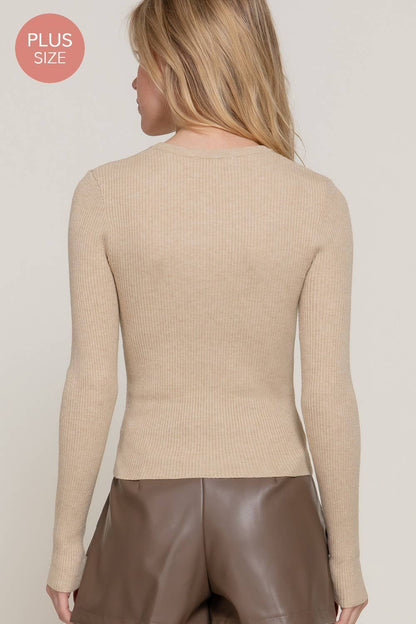 Plus Rib Sweater Top