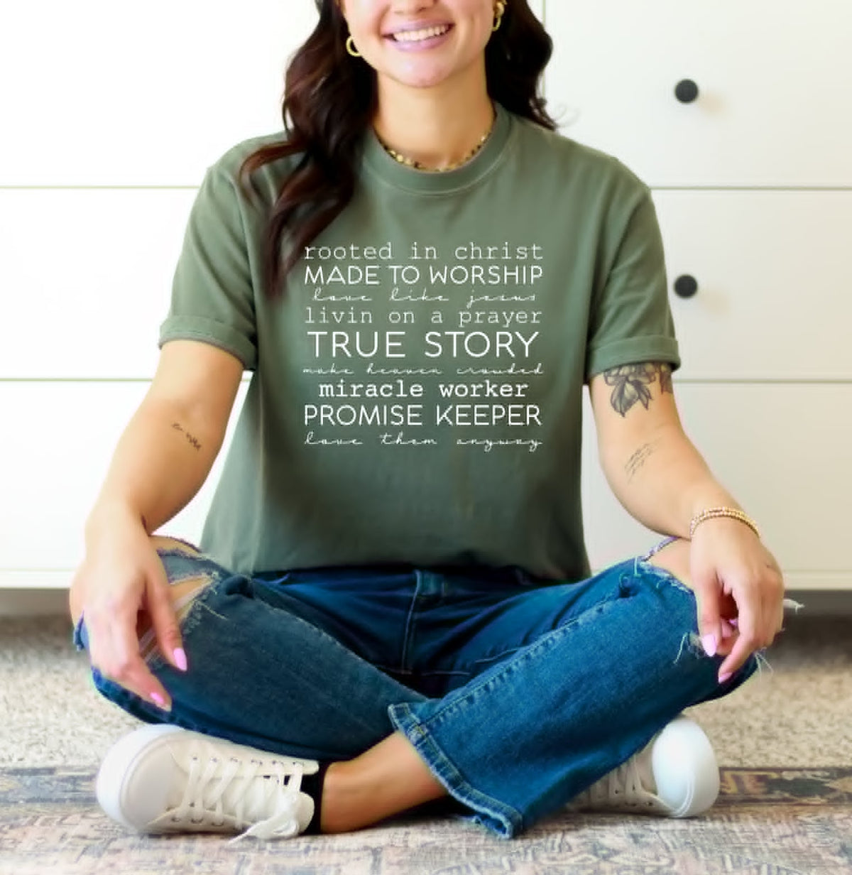 Rooted in Christ Comfort Colors Graphic tee
