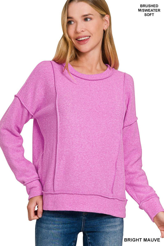 Brushed Hacci Drop Shoulder Sweater