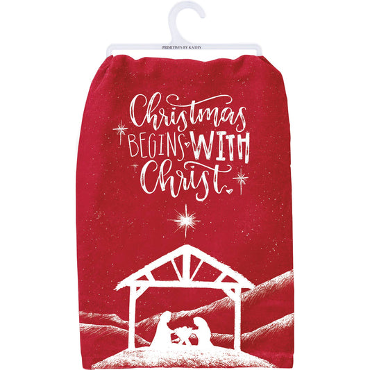 Christmas Begins Kitchen Towel