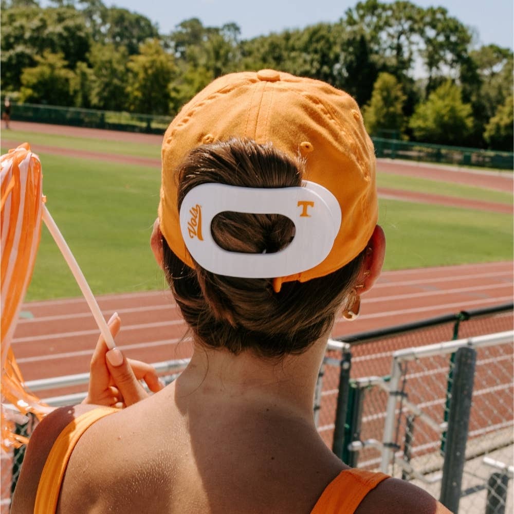 Go Vols! Large Flat Round Hair Clip Teleties