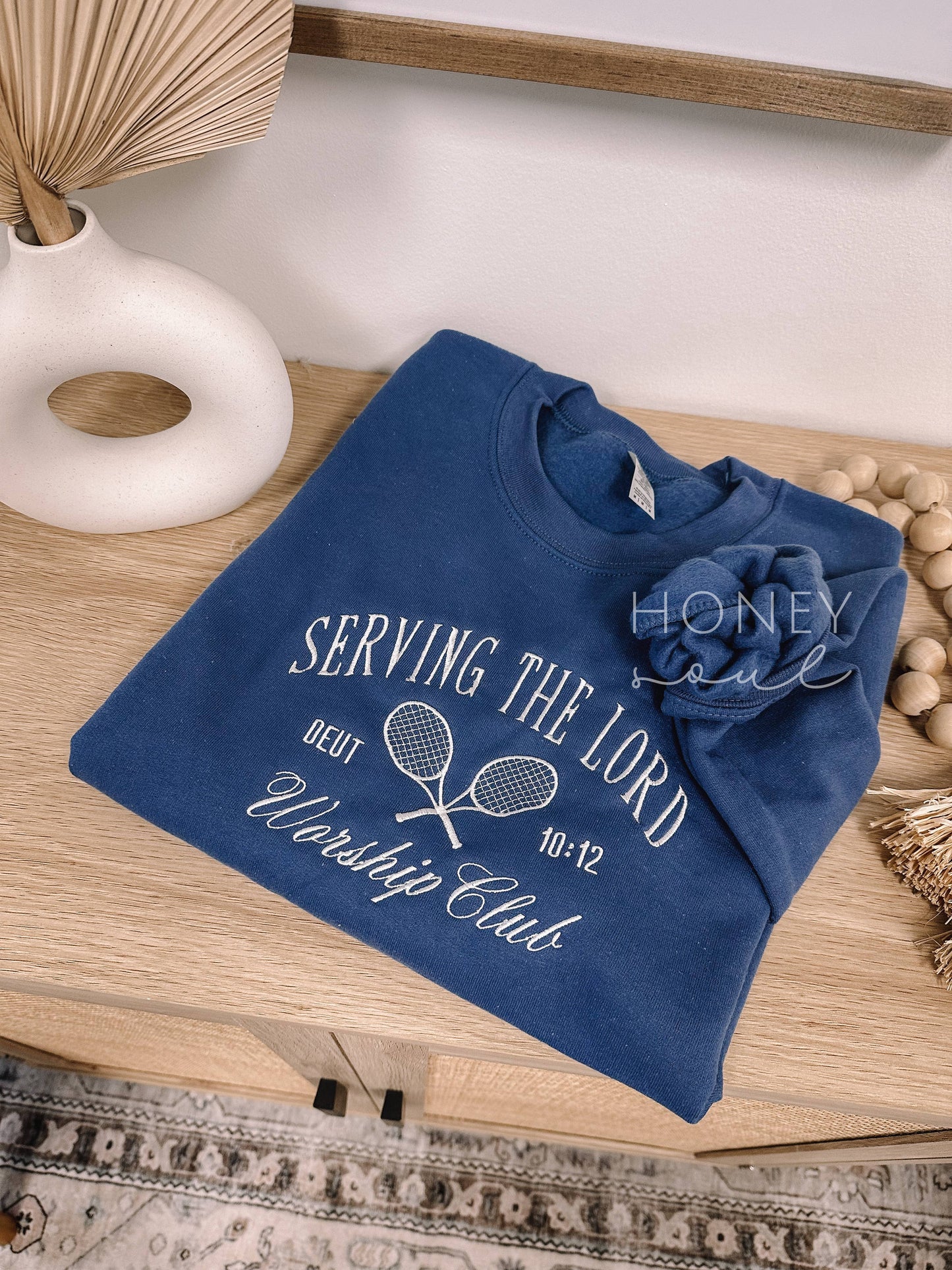 Embroidered Serving The Lord Sweatshirt