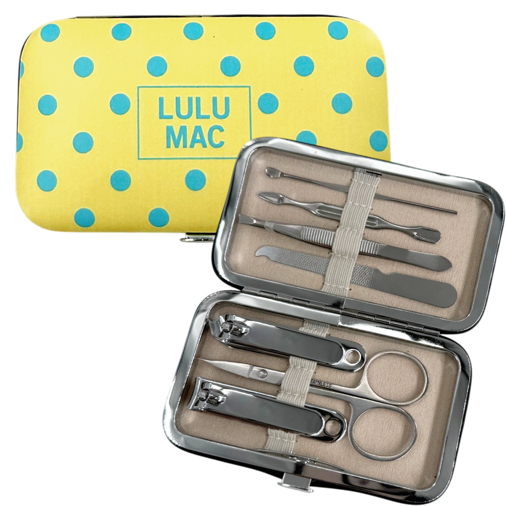 Butter/Blue Dot Manicure Set