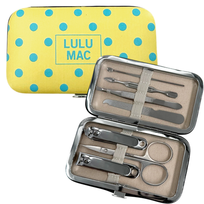 Butter/Blue Dot Manicure Set