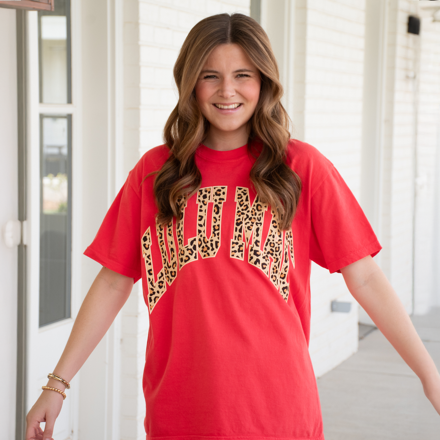 LULU MAC Leopard Paprika Comfort Colors Tee