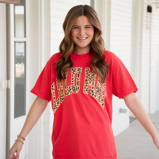 LULU MAC Leopard Paprika Comfort Colors Tee