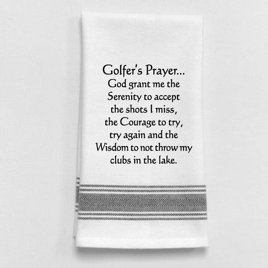 "Golfer's Prayer God Grant.." towel
