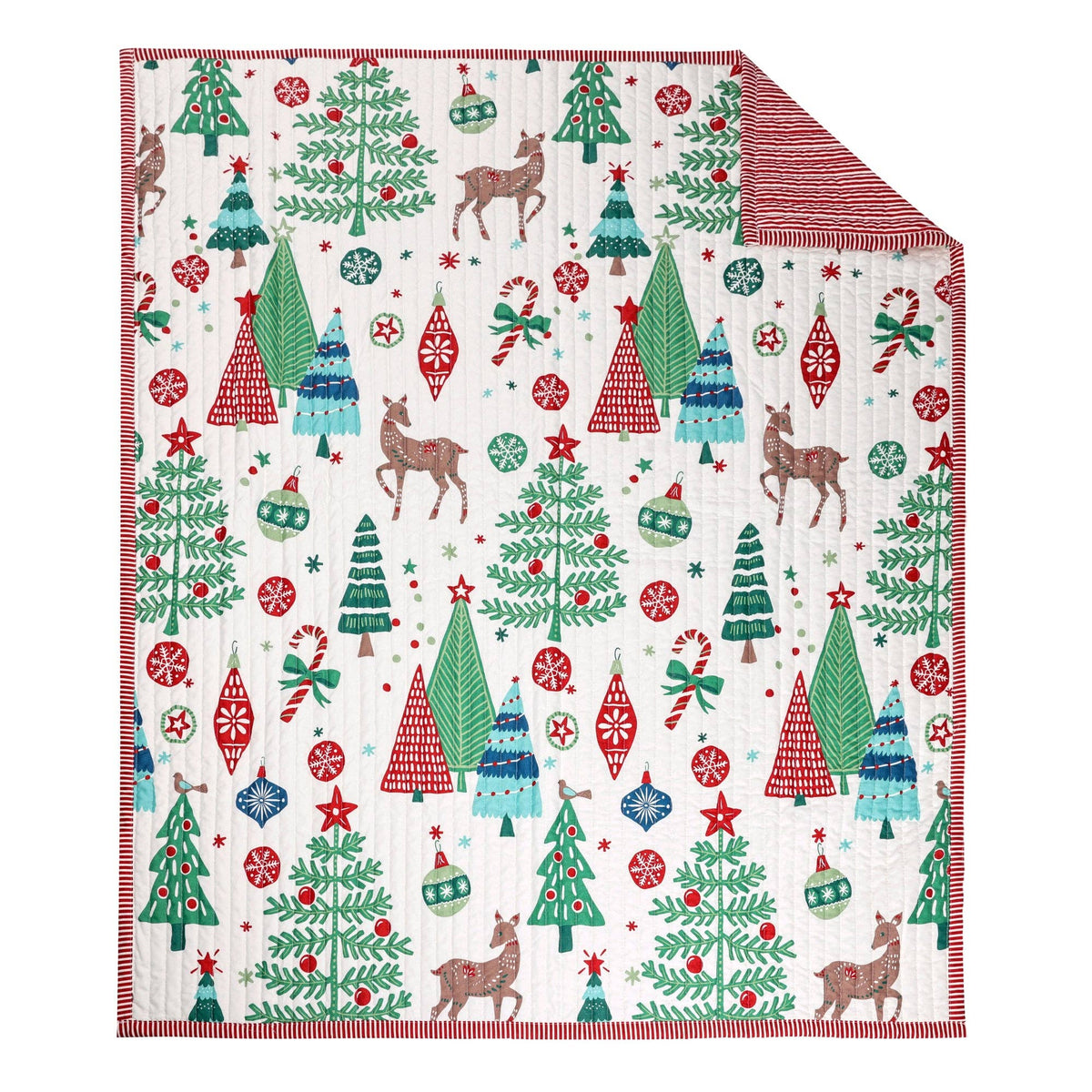 Tree Festival Quilted Throw
