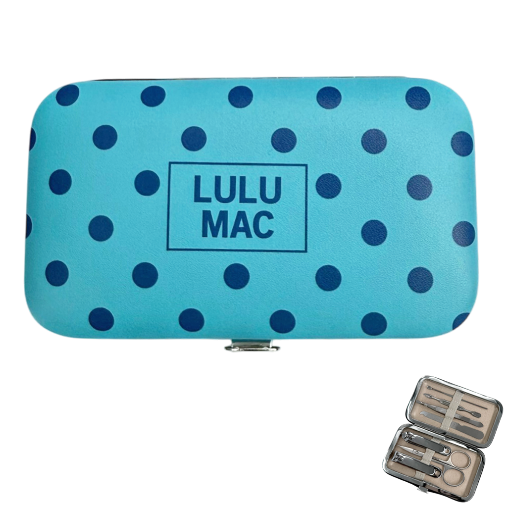 Blue/Navy Dot Manicure Set