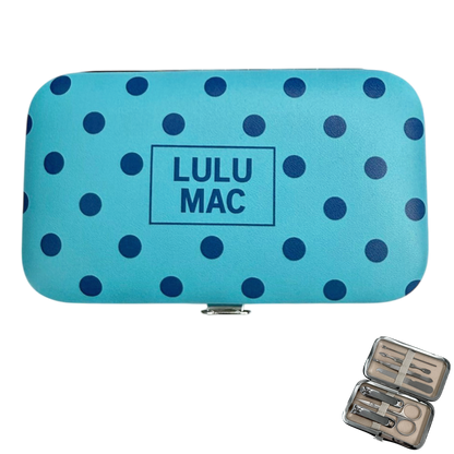 Blue/Navy Dot Manicure Set