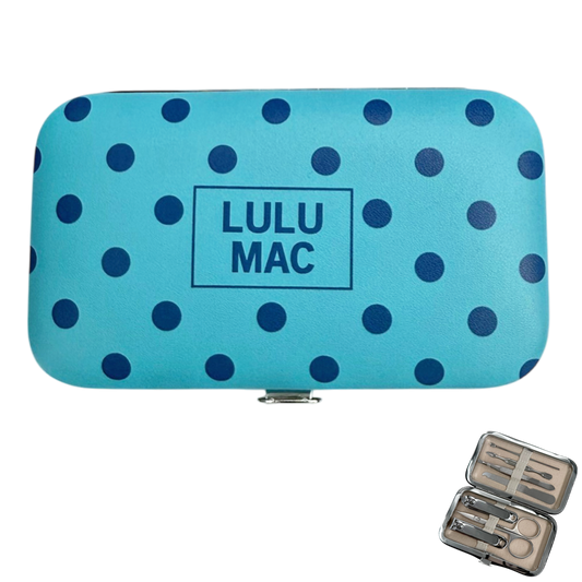 Blue/Navy Dot Manicure Set