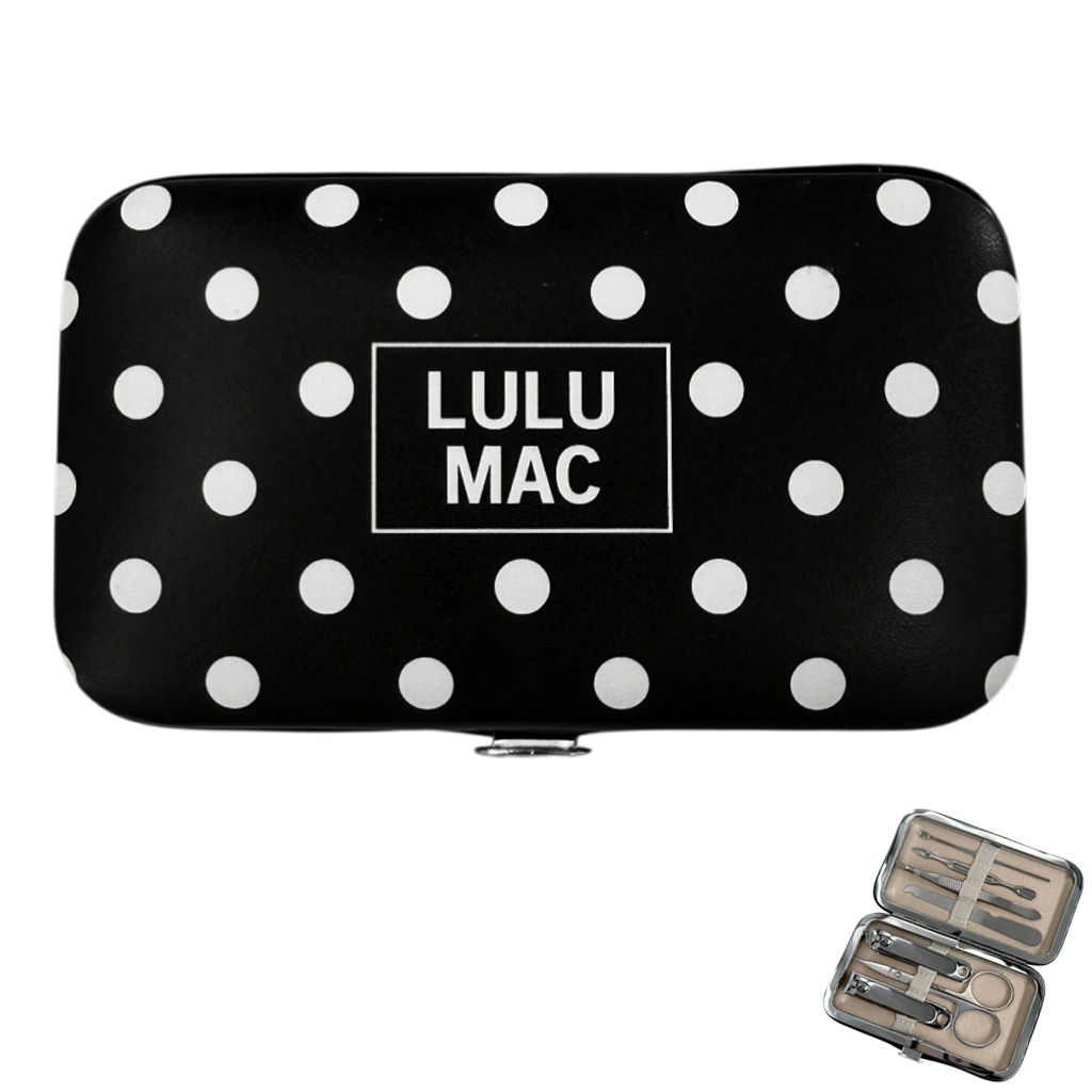 Black/White Dot Manicure Set