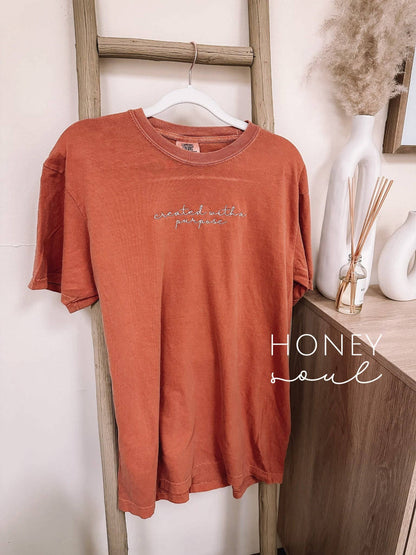 Embroidered Created With A Purpose T-Shirt