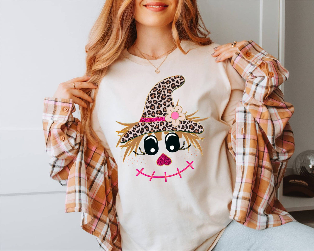Leopard Fall Scarecrow Graphic Tee