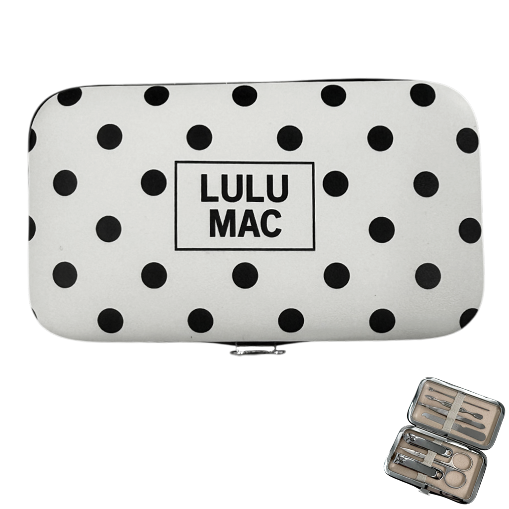 White/Black Dot Manicure Set