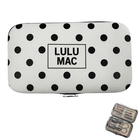 White/Black Dot Manicure Set