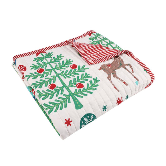 Tree Festival Quilted Throw